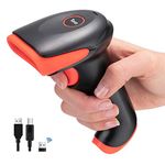 Tera Pro Bluetooth Barcode Scanner Wireless 1D 2D QR Code Rea der 2.4GHz Wireless & USB Wired Connection Fast and Precise Scanning, HW0002-O