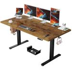 ErGear Electric Standing Desk-160 x 80 cm-100kg Load Capacity Height Adjustable Desk with Advanced Brushless Motor, Quiet Operation, Sturdy Metal Frame,Four-part Tabletop