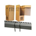 5 x LARGE STRONG WARDROBE CARDBOARD BOXES WITH HANGING RAILS FOR MOVING REMOVAL