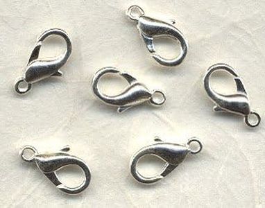 Silver Plated Medium Oval Lobster Clasp