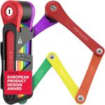 FoldyLock Compact Folding Bike Lock - Award Winning Patented High Security Cut Proof Bicycle Lock - Heavy Duty Anti Theft Smart Secure Guard with Key and Case for Bikes or Scooters - 85 cm