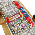 Tiny Expressions Giant Coloring Poster for Kids - Rolled, No Creases - 30" x 72" Coloring Table Cloth for Kids Activity | Large Pages for Children to Color on Floor or Wall (Pet Shop)