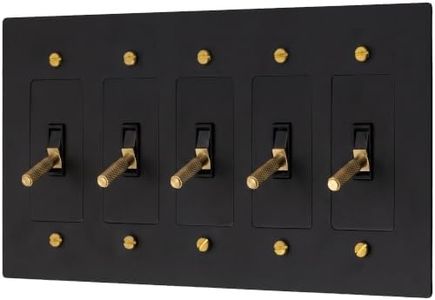 Residence Supply Brass Toggle Light Switch - 120 VAC - Retro Light Switch Cover Plate - Polished Antique Brass Wall Plate with Solid Lever - Decorative Light Switch for Historical Homes - UL Listed