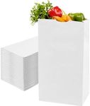 General Grocery Paper Bags, 40 lb Capacity, 20 Squat, 8.25" x 5.94" x 13.38", White, 500 Bags