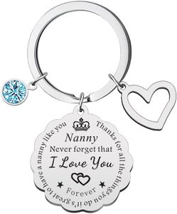 Grandma Grandmother Gift Keychain from Grandchildren to my Nanay Gifts Never Forget that I Love You Forever Keyrings for Grandma Grandmom Gigi Birthday Christmas Presents