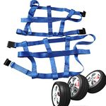 munirater 2PCS Tow Dolly Basket Straps Wheel Net with Flat Hooks Heavy Duty Car Tire Wheel Straps for 16-20 Tires Wheels 10, 000 lbs Break Strength