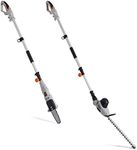 VonHaus Pole Hedge Trimmer & Chainsaw 2 in 1 750W – Electric Extendable Reach 2.4m Cutter for Hedges, Bushes, Branches, Shrubs, Twigs – Comes with Blade Cover, 10m Cable, Harness & More