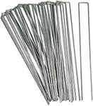 Sunnydaze 12-Inch Galvanized Garden Landscape Staples - 25-Pack