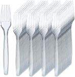 300 Clear Plastic Forks | Heavy Dut