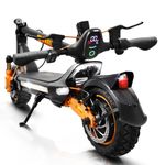 CUNFON Electric Scooter Dual Motor, 2400W, Top Speed 50km/h, Range 35km-70km, 48V 24Ah Battery, 10.5" Off-Road Tire Sports Folding E-Scooter for Adult