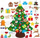 Montessori Felt Christmas Tree for Toddlers with Lights