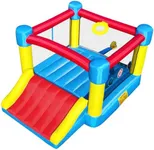 NBSPORT Inflatable Bounce House for Kids Ages 3-8 - Largest 6.7'x8.4' Jump Zone, Big Kids Bouncer Castle with Slide | Blower Included | Backyard Party & Birthday Gift (ASTM & CPSIA Certified)​