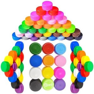 NQJNQJ Plastic Bottle Caps for Crafts,for DIY Home Decor, DIY Craft Scrapbook, and Creative Gifts (120)