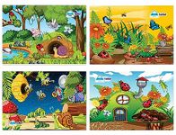 FunBlast Jigsaw Puzzles for Kids, Insects Jigsaw Puzzle for Kids, Floor Puzzle for Children, Learning and Educational Jigsaw Puzzle Toys, Set of 4-96 Pcs Puzzle (Multicolor, Size 30 X 22 CM)