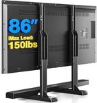 Rfiver Table Top TV Stand with Height Adjustable TV Legs, TV Stands Base with Cable Management for Most 37 to 86 Inch Flat or Curved TVs, Steel TV Feet Holds up to 150 lbs, Max VESA 800x600mm, Black