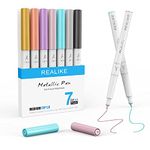 REALIKE Metallic Pens for Cricut Maker 3/Maker/Explore 3/Air 2/Air Metallic Marker 7 pens Medium Point 1.0 for Drawing Coloring Writing Lettering