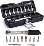 1/4'' Bike Torque Wrench Kit 2-24 NM Torque Fix Set Home Bicycle Maintenance Kit for Road & MTB Bike Tools Set (YC-617-2ST)