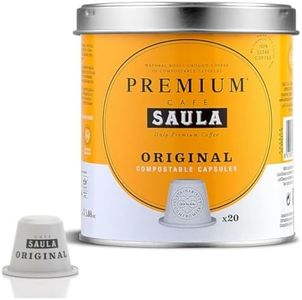 Café Saula Lata 20 Cápsulas compostables café Organic Intense compatibles