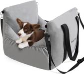 2-in-1 Small Dog Car Seat & Car Bed, Waterproof Puppy Car Seat with Thickened Filling for Small Dogs Under 25, Detachable Car Carrier for Front & Back Seat, Portable Small & Medium Dog Car Travel Bed