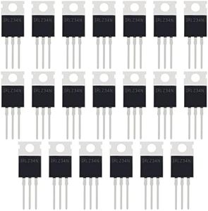 ECSiNG 20PCS IRLZ34N MOSFET Transistor N-Channel ESD Rated TO-220 30A 55V 3Pin International Rectifier Power for Electronic Switch Controllable Rectifier