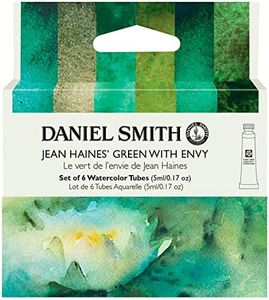 Daniel Smith 285610346 Transparent Watercolor Extra Fine Jean Haynes Green with Enbi - Set of 6 Colors, 0.2 fl oz (5 ml) (No. 2)