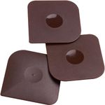 Herda Pan Scrapers Tool Set, 3Pack Polycarbonate Scraper for Cast Iron Pan Pot, Skillet Scraper Cleaner for Cleaning Stuck On Food (Brown)