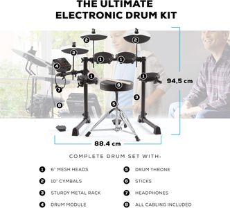 Alesis Debut Kids Electronic Drum Kit – Complete Beginner Set