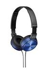 Sony Foldable Headphones with Smartphone Mic and Control - Metallic Blue