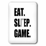 3Drose LSP_180406_1 Eat Sleep Game - Fun Gifts for Gamers - Black Text - Video Pro-Gamer - Single Toggle Switch