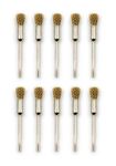 Aone Brass Wire End Brush Thupi 10pcs for Satin Finish, Deburring, Rust Removal & Cleaning for Dremel Rotary Tool, Micro Hand Motor, Polishing Motor for Jewellery Making, Watchmaking, Model Making