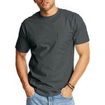 Hanes Men's Short Sleeve Beefy-T with Pocket, Smoke Gray, X-Large