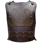 HiiFeuer Viking Warrior PU Leather Chest Armor, Retro Knight Leather Body Armor, Medieval Armor for LARP/Cosplay (Dragon)