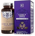 FS Lions Mane | High Strength Lions Mane Supplement - 90 Lions Mane Capsules 1000mg per Serving | Lion's Mane Mushroom Complex | Mushroom Supplement | Non-GMO, Gluten & Allergen Free | Made in The UK