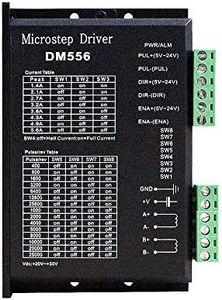 CNC Digital Stepper Driver DM556 Stepper Motor Controller 2-Phase Stepper Motor Driver 20-50V DC Max 5.6A 128 Subdivision for Nema 23, 24 and Nema 34 Stepper Motor