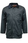 Mens Premium British Unpadded Wax Rain Jacket/Coat by Game Navy