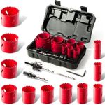 17 PCS Hole Saw Kit, Bi-Metal 3/4" 