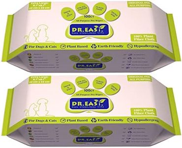 DR.EASY All Purpose 200ct Pet Wipes for Dogs and Cats,Unscented，Ears, Face, Butt, Body and Eye –Convenient, Nature，Home or Travel，Best Pet Supplies