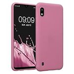 kwmobile Case Compatible with Samsung Galaxy A10 Case - Soft Slim Protective TPU Silicone Cover - Dark Rose