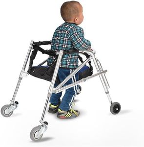 Folding Standard Walker with Wheels, Child Lower Limb Rehabilitation Aids,Height Adjustable Walking Frame,Rollator Walkers for Children