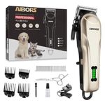 Dog Clippers Electric Grooming Kit: Dog Brushes for Grooming Professional Low Noise Rechargeable Cordless Hair Clippers Pet Hair Remover Pet Grooming Shaver Scissors Dogs Cats Hair Trimmer Set