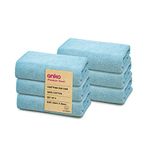 Anko Australia 100% Cotton 550 GSM Malmo Face Towel | Set of 6 | Super-Soft, Absorbent, Quick-Drying | Blue Towel for Men, Women & Kids | 33x33 cm |Travel, Gym, Spa Towel