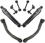 TRQ 8 Piece Rear Suspension Kit Upper Lower Control Lateral Toe Arms Sway Bar Links