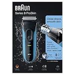 Braun Series 3 ProSkin Electric Shaver, Electric Razor for Men With Precision Head, Cordless, Wet & Dry, 2 Pin Bathroom Plug, 3010s, Black/Blue Razor, Rated Which Great Value