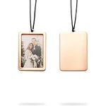 Okuna Outpost Rearview Mirror Car Picture Frame, Rose Gold Gift Set for Photo (2 x 3 in, 2 Pack)