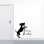 Rawpockets 'Let' s go Walking Dog ' Wall Sticker (PVC Vinyl, 60 cm x 55cm, Multicolour)