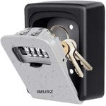 IMURZ Key Safe Wall Mounted - Key Lock Box - Keysafe Outside Police Approved Lockbox-Outdoor Key Safe- Key Box Outdoor Indoor to Share