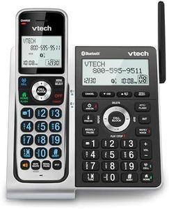 VTech VS306 DECT 6.0 Cordless Home Phone with Bluetooth, Answering System, Smart Call Blocker, Caller ID Announce, Backlit Display, Duplex Speakerphone (Silver & Black)