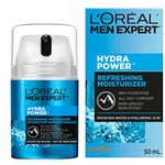 L’Oréal Paris Men Expert Hydra Power 48HR, Hydrating Face Moisturizer, With Hyaluronic Acid to Protect Skin's Natural Moisture Barrier, For Dry Skin, 50 ML