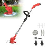 Kripyery 12V 2000mAh Cordless String Trimmer & Edger, Cordless Lawn Mower, Cordless Weed Wacker, Cordless Electric Weed Edger, Cordless Grass Trimmer Lawn Mower (2 Batteries & Charger Included) UK Pl