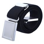 AWAYTR Boy Kids Magnetic Buckle Belt - Adjustable Elastic Children's Belts for Girls, one Pieces (Black)